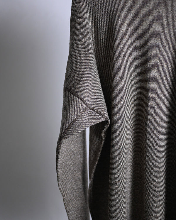 TWEEDISH RIB / CREW NECK LONG SLEEVE, charcoal
