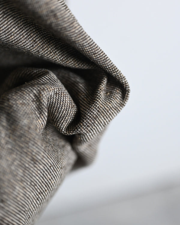 TWEEDISH RIB / TURTLE NECK LONG SLEEVE, charcoal