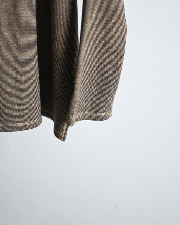 TWEEDISH RIB / CREW NECK LONG SLEEVE, brown