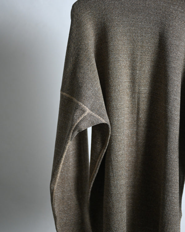 TWEEDISH RIB / CREW NECK LONG SLEEVE, brown