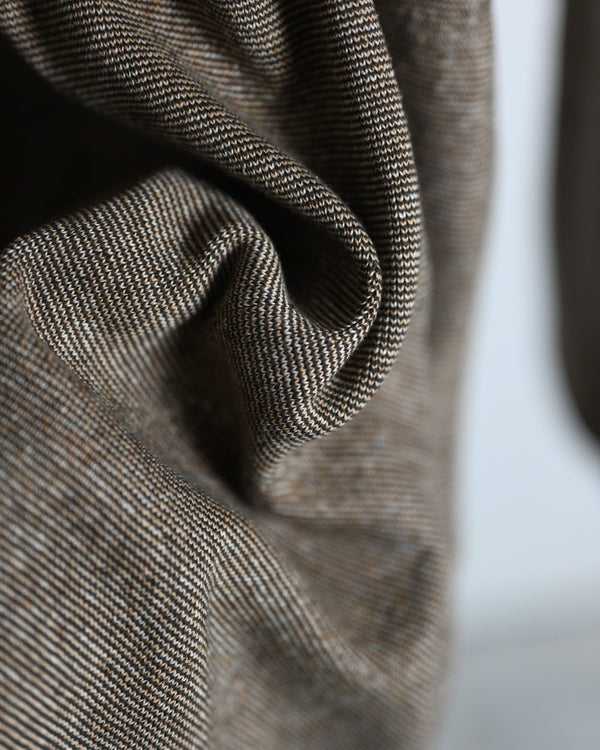 TWEEDISH RIB / CREW NECK LONG SLEEVE, brown