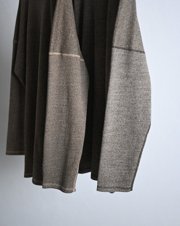 TWEEDISH RIB / CREW NECK LONG SLEEVE, charcoal