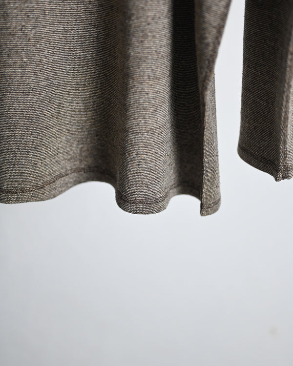 TWEEDISH RIB / TURTLE NECK LONG SLEEVE, charcoal