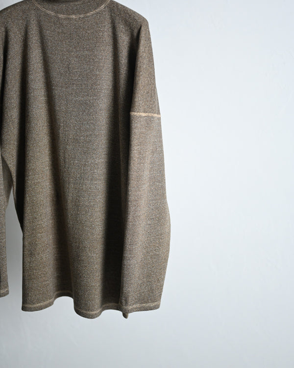 TWEEDISH RIB / TURTLE NECK LONG SLEEVE, brown