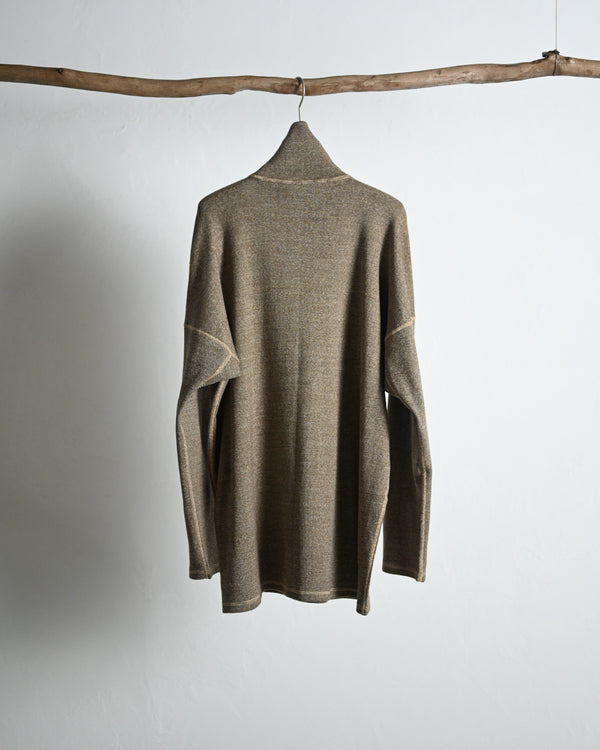TWEEDISH RIB / TURTLE NECK LONG SLEEVE, brown