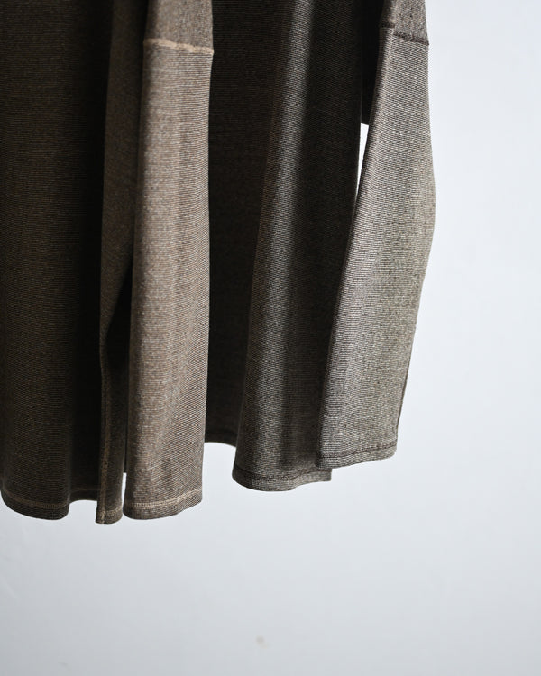 TWEEDISH RIB / TURTLE NECK LONG SLEEVE, brown