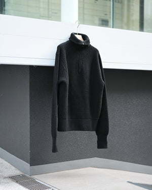 half zip tokkuri knit-satou-COELACANTH