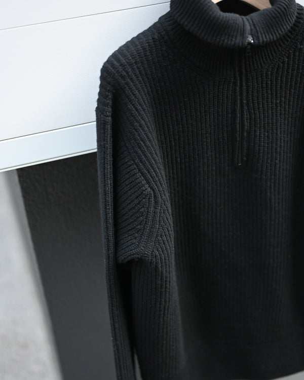 half zip tokkuri knit-satou-COELACANTH