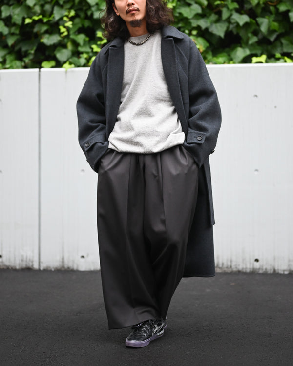 Extra Fine Wool Rever Raglan Coat