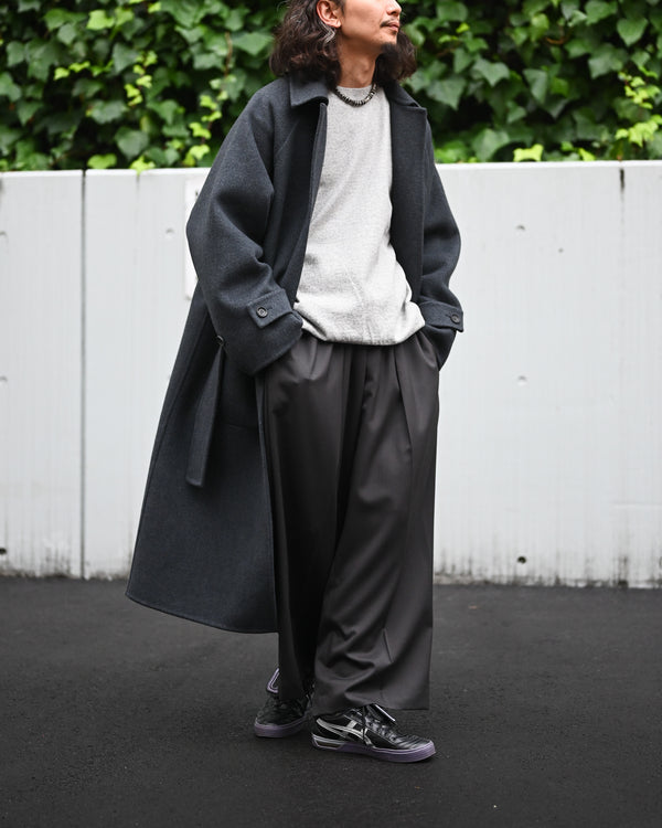 Extra Fine Wool Rever Raglan Coat