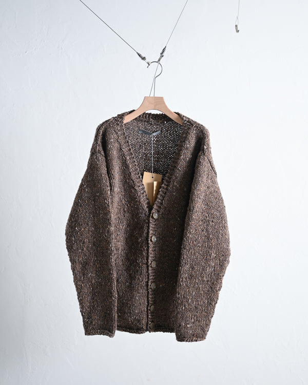 Natural wool hand knit cardigan