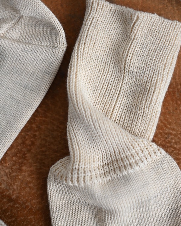 WINTER JERSEY / CREW SOCKS, ecru-01