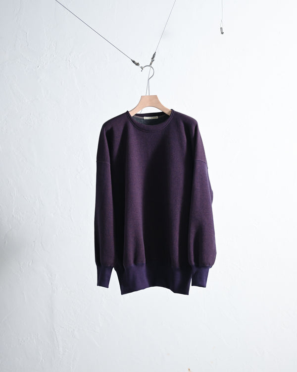 EXTRA COTTON FLEECE, CREW NECK LING SLEEVE / 2color