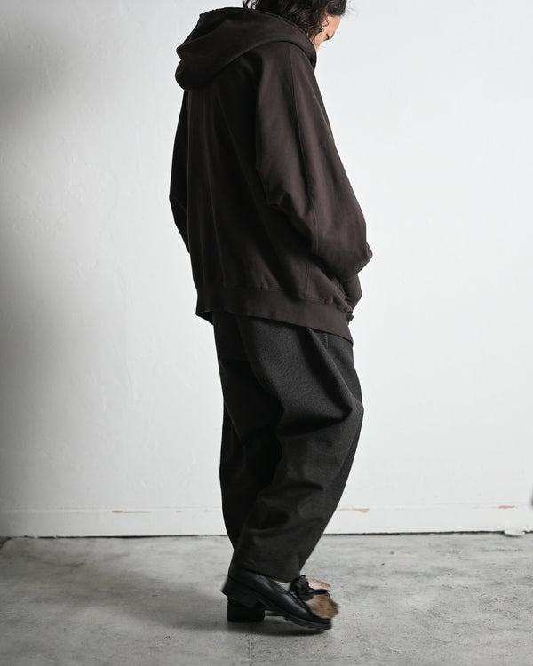 SWEAT HOODIE COAT, brown