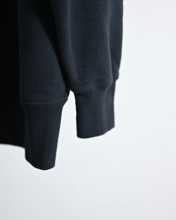 EXTRA COTTON FLEECE, HOODED LONG SLEEVE / 2color