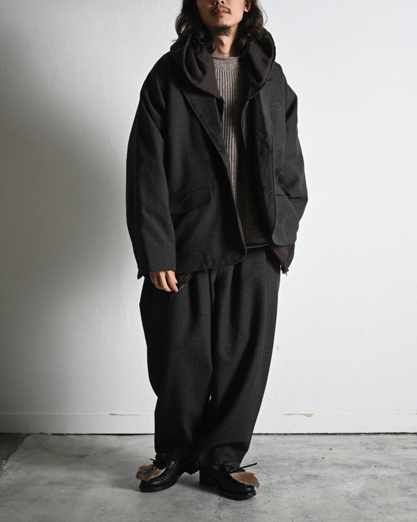 SWEAT HOODIE COAT, brown