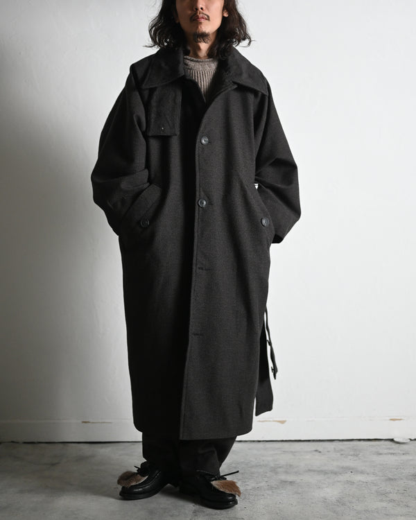 OVERSIZED LONG COAT, thorn-proof wool