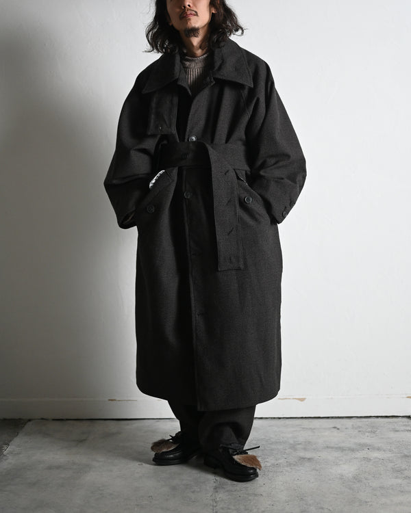 OVERSIZED LONG COAT, thorn-proof wool