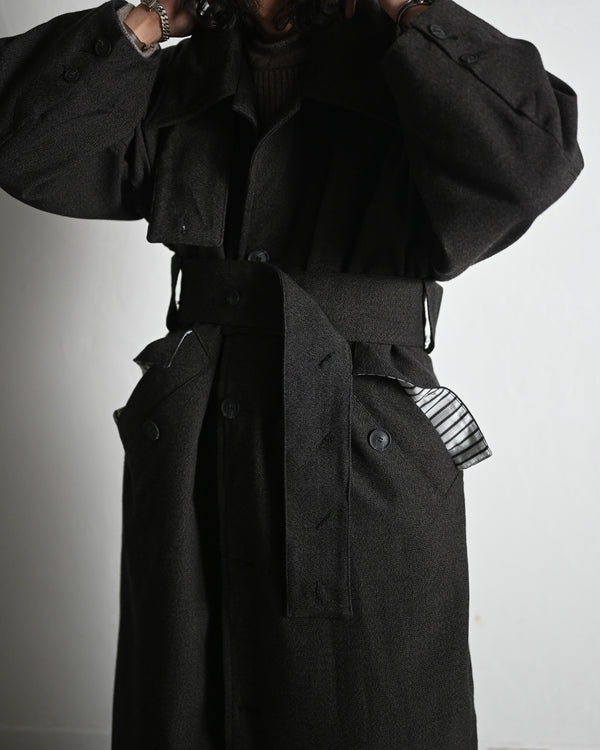 OVERSIZED LONG COAT, thorn-proof wool