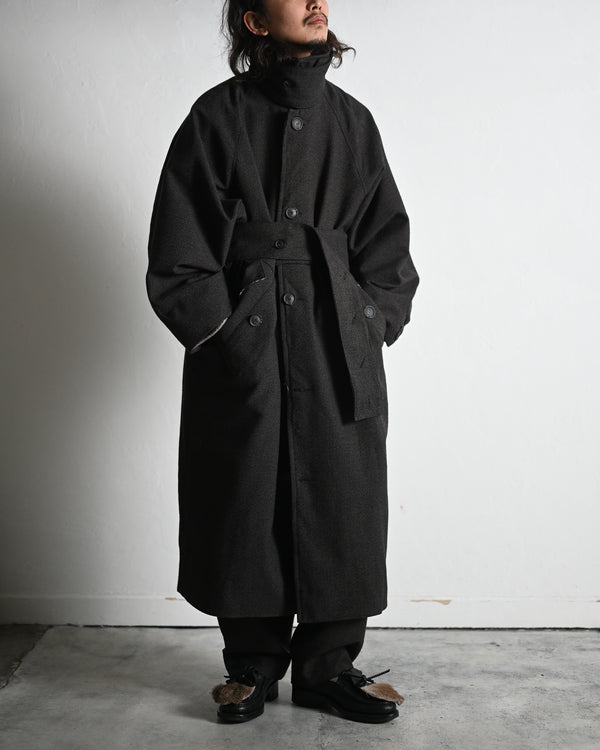 OVERSIZED LONG COAT, thorn-proof wool