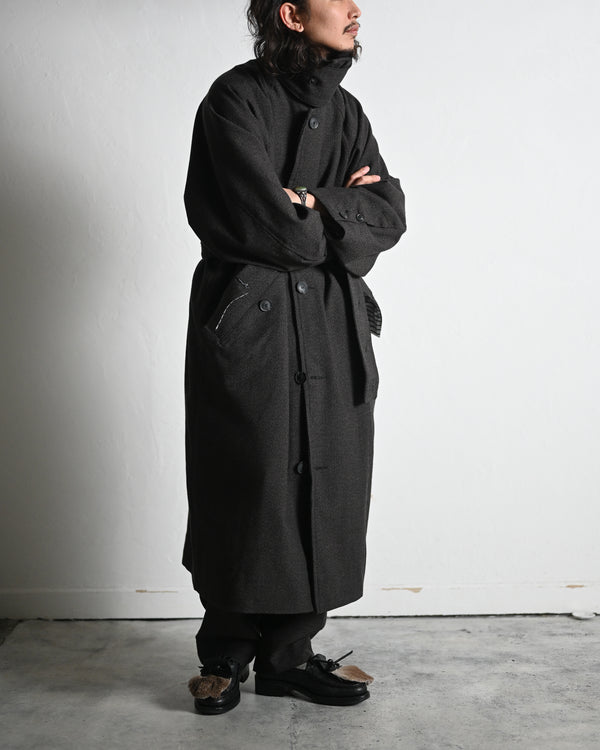 OVERSIZED LONG COAT, thorn-proof wool