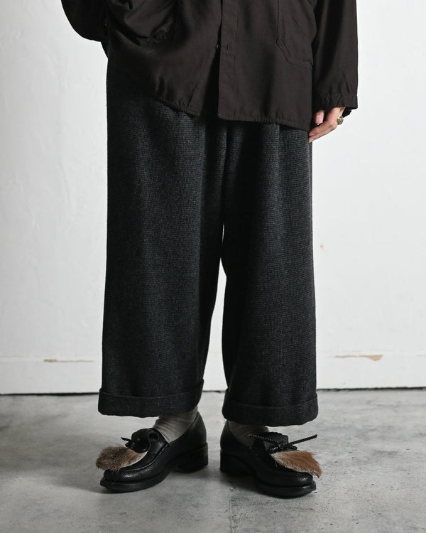 DOUBLE PLEATED CROPPED TROUSERS, houndstooth