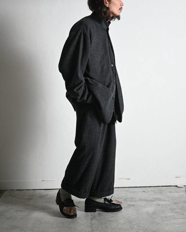 DOUBLE PLEATED CROPPED TROUSERS, houndstooth