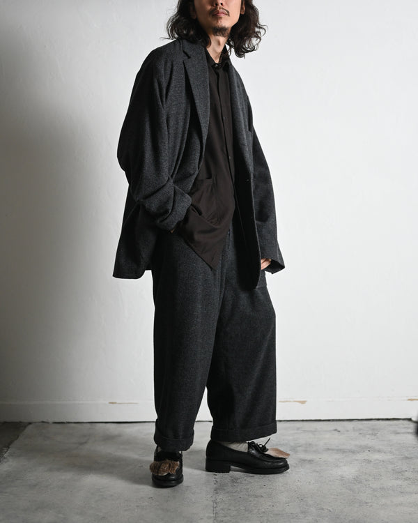 DOUBLE PLEATED CROPPED TROUSERS, houndstooth