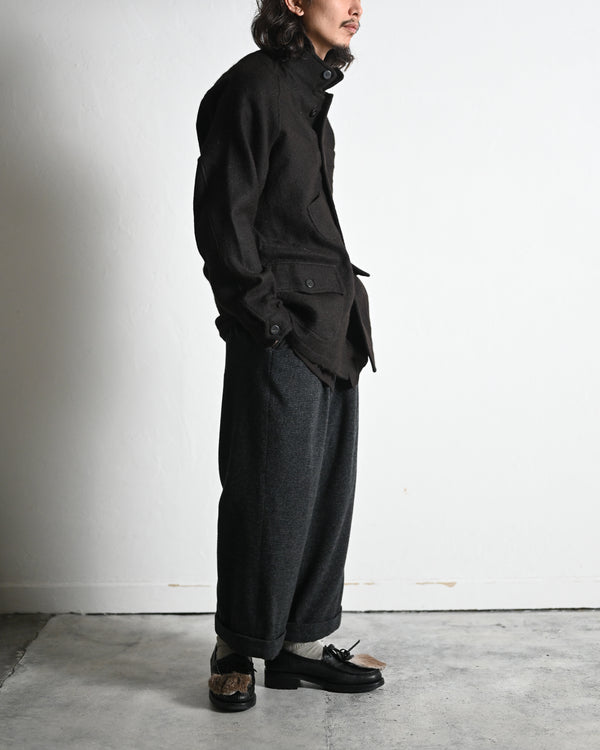 DOUBLE PLEATED CROPPED TROUSERS, houndstooth