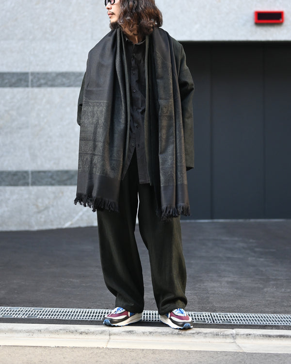 Tibetan Paisley Jacquard Wool Stole