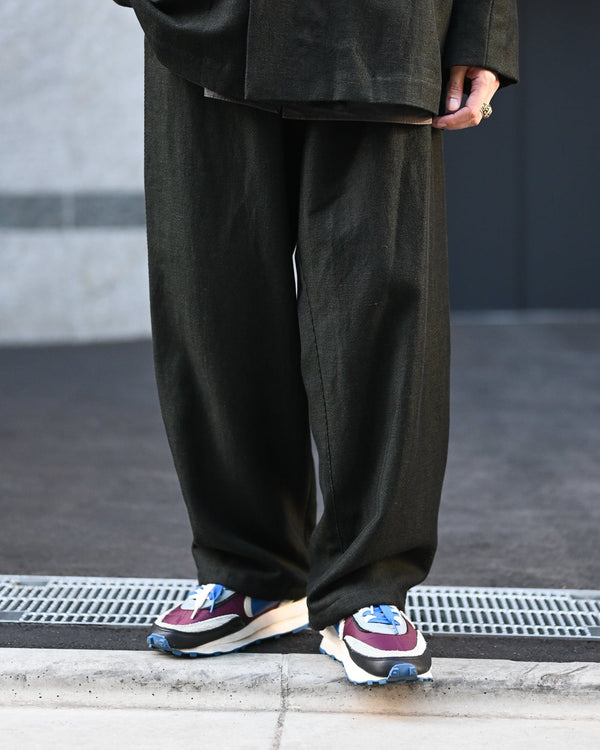 Linen Wool 1tuck Wide Pants