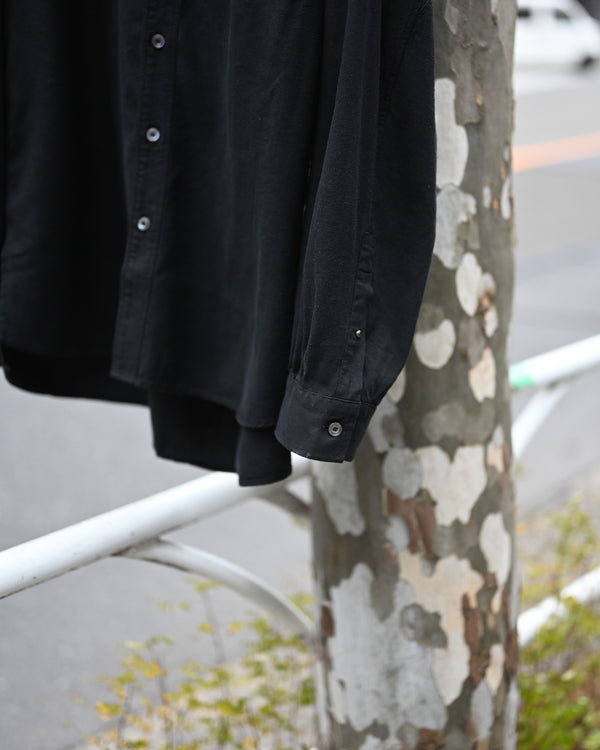 L/S NEP BOXY SHIRT, black