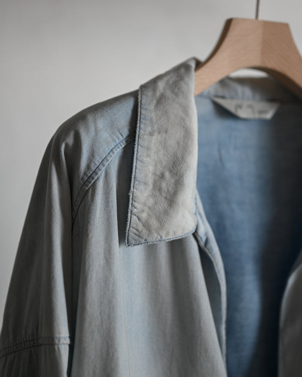 AGING CHAMBRAY LONG SHIRT, indigo