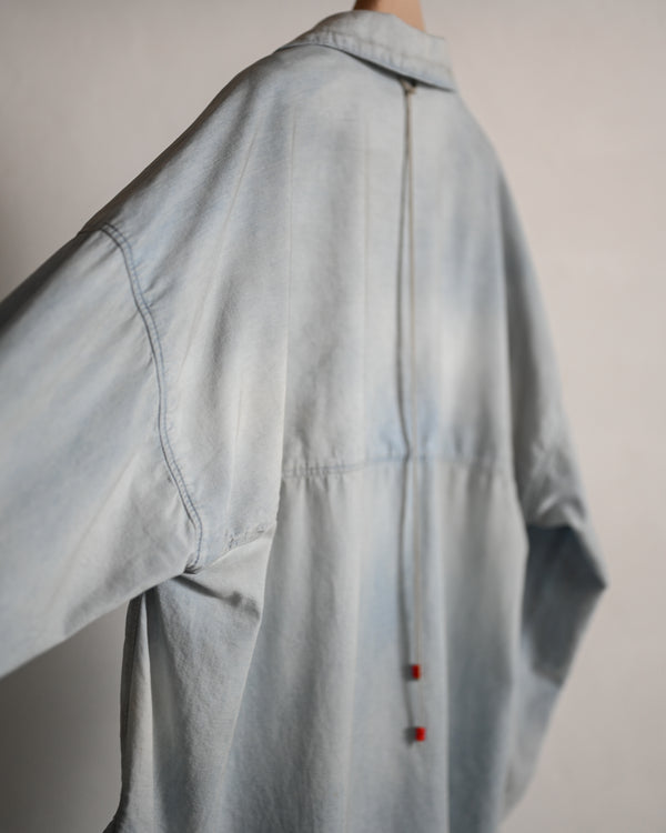 AGING CHAMBRAY LONG SHIRT, indigo