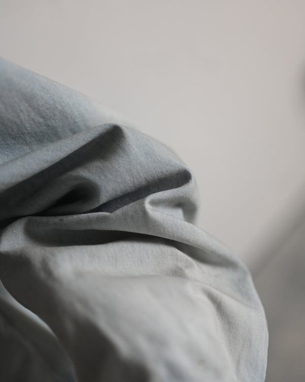 AGING CHAMBRAY LONG SHIRT, indigo