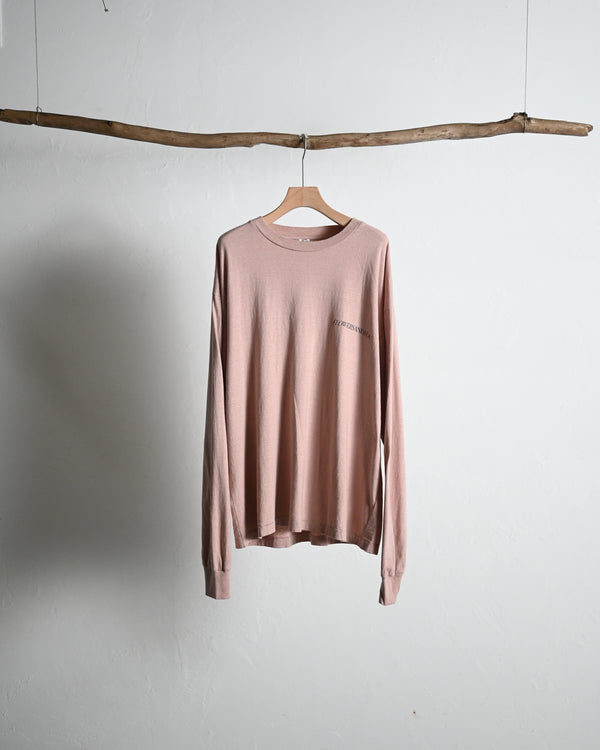 Overdyed LS Tee "FLOWERS", beige