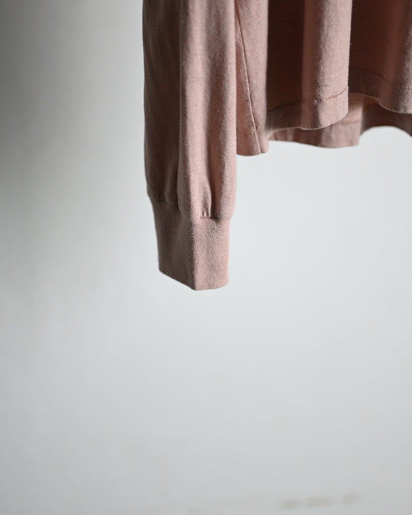 Overdyed LS Tee "FLOWERS", beige