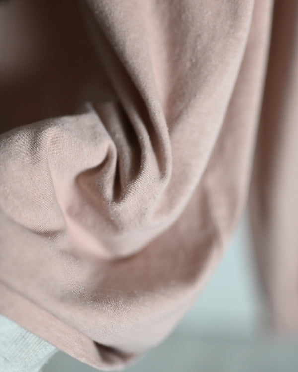 Overdyed LS Tee "FLOWERS", beige