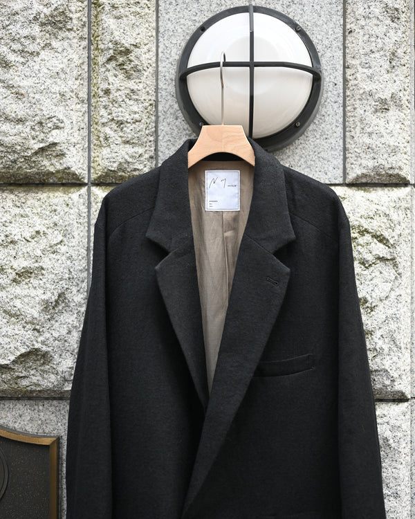 SEMI-DOUBLE TAILORED JACKET, black