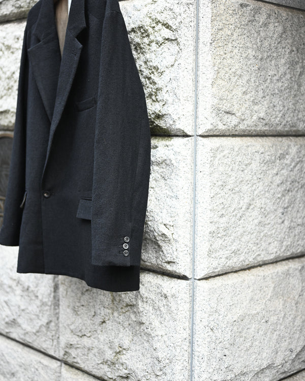 SEMI-DOUBLE TAILORED JACKET, black