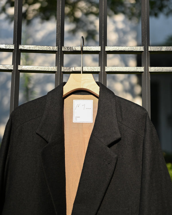 SEMI-DOUBLE TAILORED JACKET, black
