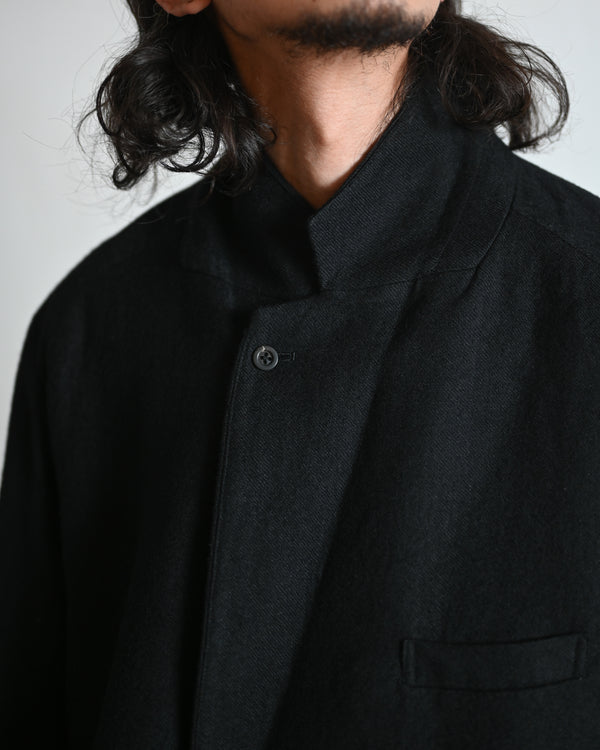 SEMI-DOUBLE TAILORED JACKET, black
