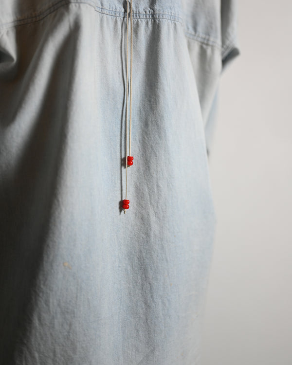 AGING CHAMBRAY LONG SHIRT, indigo