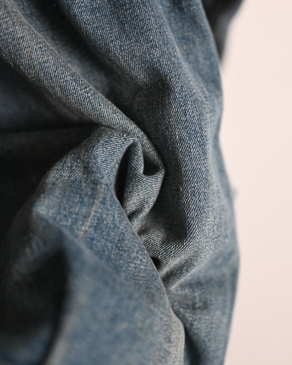 PLEATS JACKET, raw denim