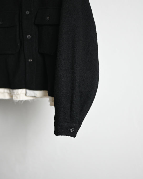 SHRINK WOOL LAYERING JACKET