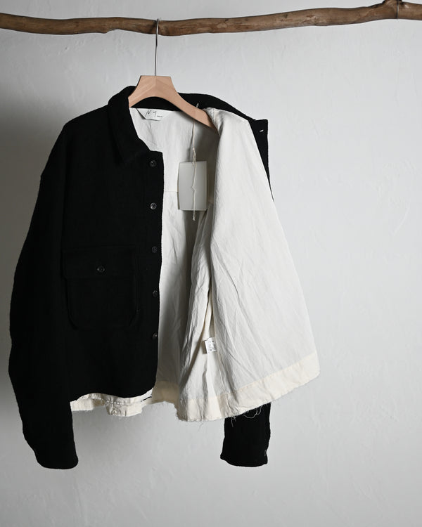 SHRINK WOOL LAYERING JACKET