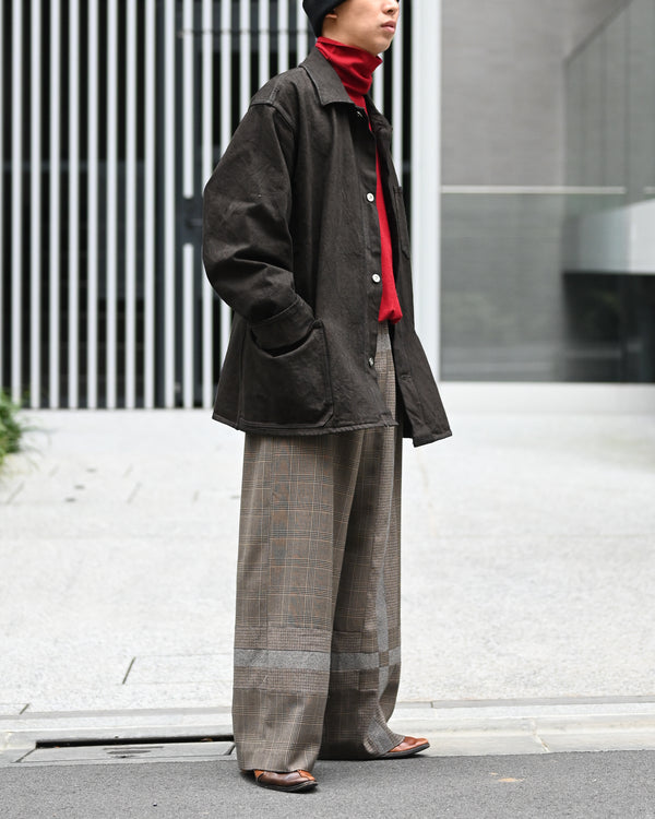 Wide Straight pants 001, Check