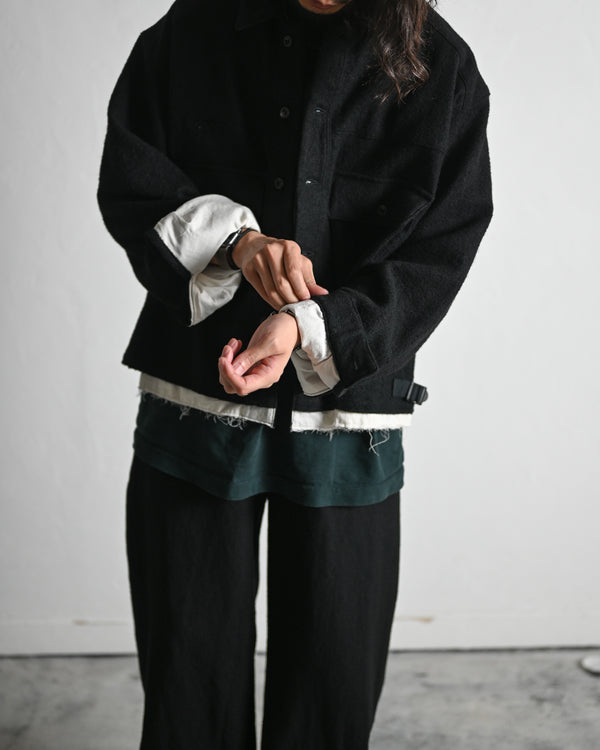 SHRINK WOOL LAYERING JACKET