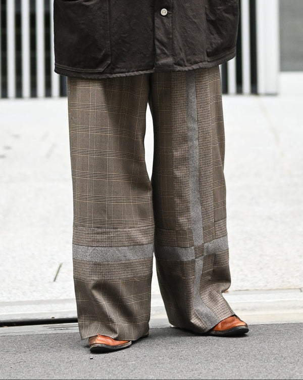 Wide Straight pants 001, Check
