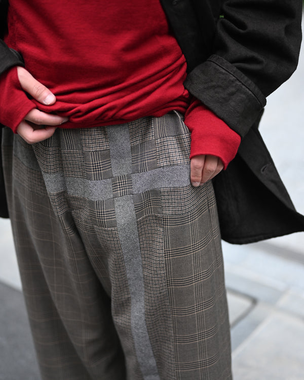 Wide Straight pants 001, Check